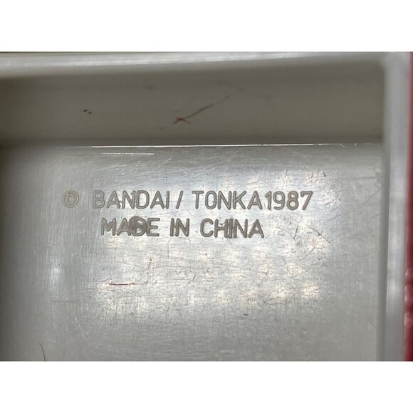 Bandai Tonka 1987 Fire Copter Toy Helicopter Red & Yellow Plastic Model - Picture 11 of 11